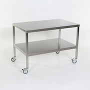 MIDCENTRAL MEDICAL 36X60X35 Stainless Steel Work Table, H-brace, Leg Levelers MCM585H-LL